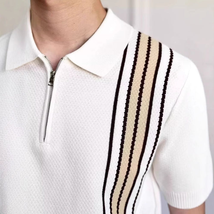 Men's Stylish Polo Shirt with Zipper Mune Fashion