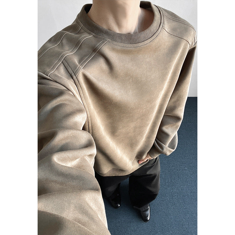 Men's Stylish Sweatshirt with Practical Shoulder Strap Mune Fashion