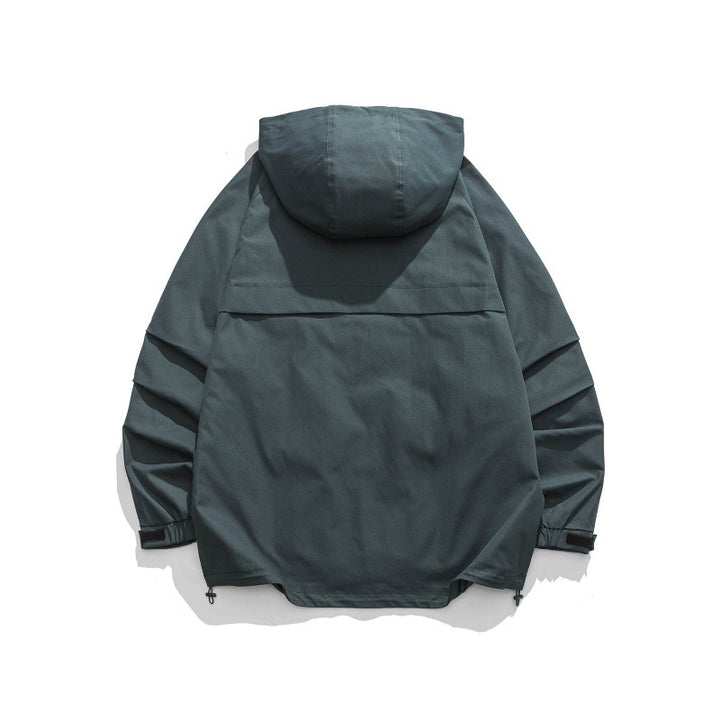 Unisex Boxy-Utility-Hooded Jacket with Multiple Pockets, Adjustable Hem and Windproof Shell Mune Fashion