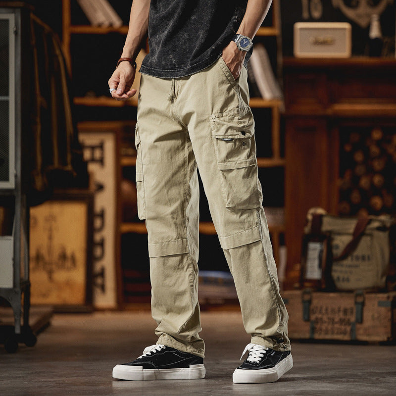 Herren Lässige Cargohose im Utility-Look mit Tunnelzugbund, Multifachtaschen und Kniepaneelen Mune Fashion