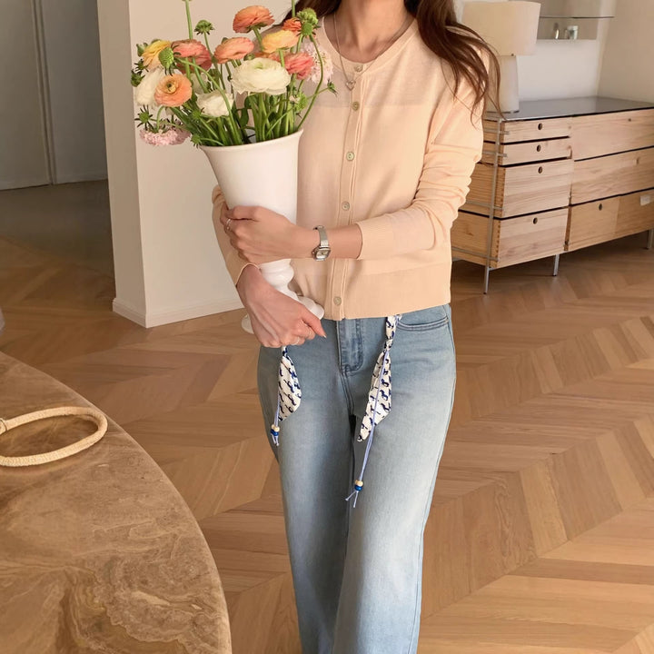Damen Modische Strickjacke mit Knopfleiste Mune Fashion