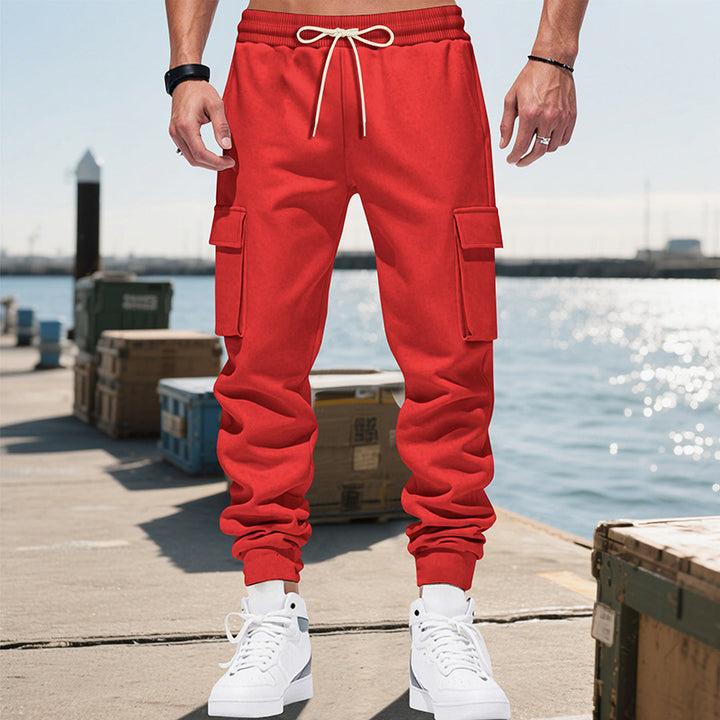 Men's Cargo Jogging Pants with multiple cargo pockets and elastic waistband Mune Fashion