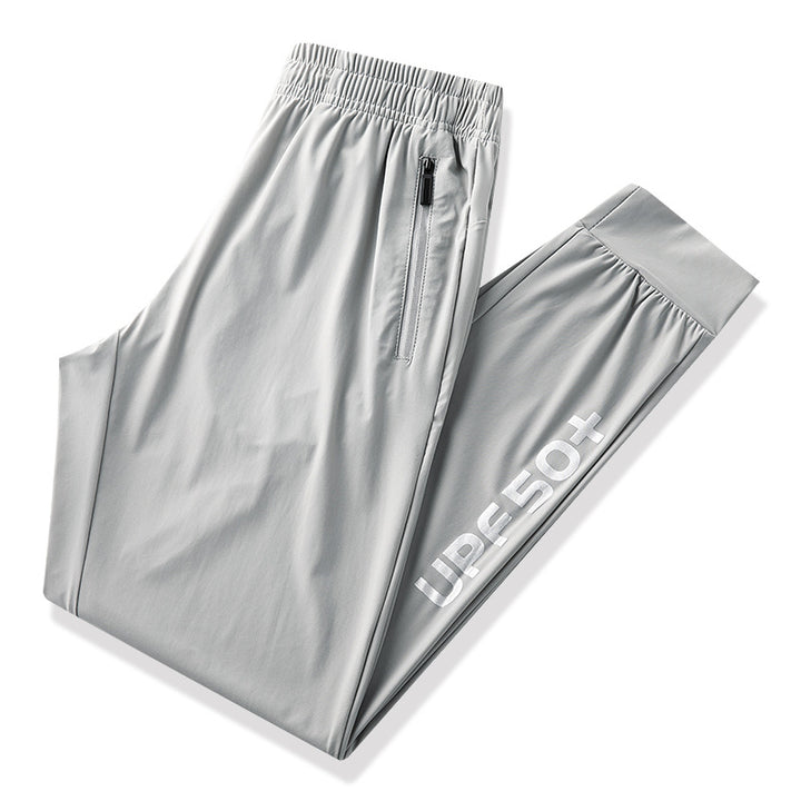 Men's sporty training pants with elastic waistband and zipped pockets Mune Fashion 1788242094