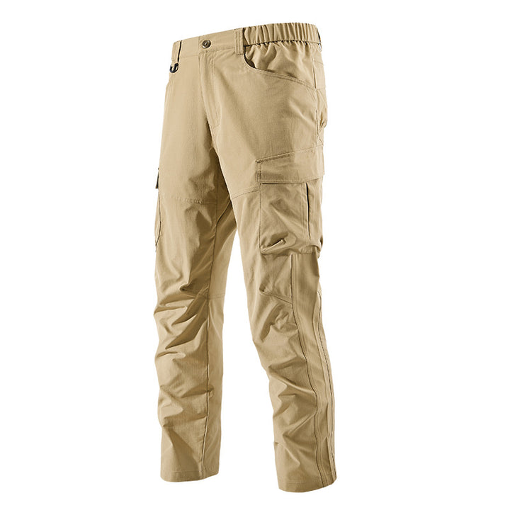 Men's Robust-Constructive Cargo Trekking Pants with Elastic Waistband and Multiple Pockets Mune Fashion