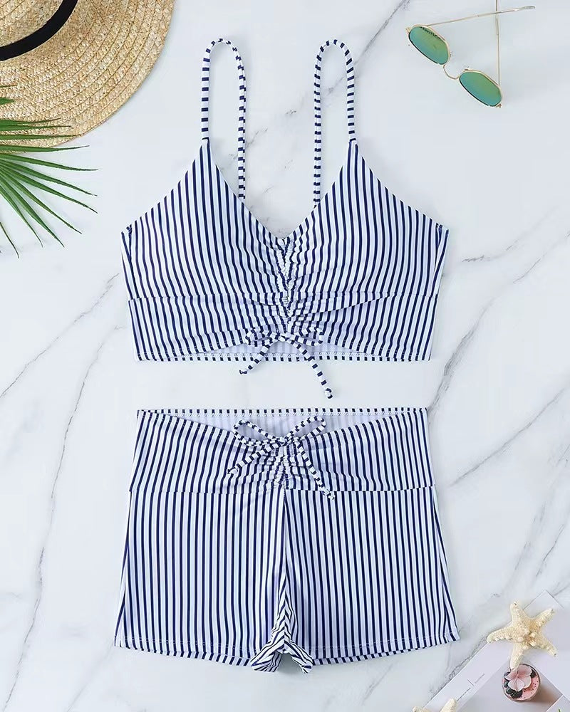 Women's bikini with floral ruffle design and adjustable straps Mune Fashion