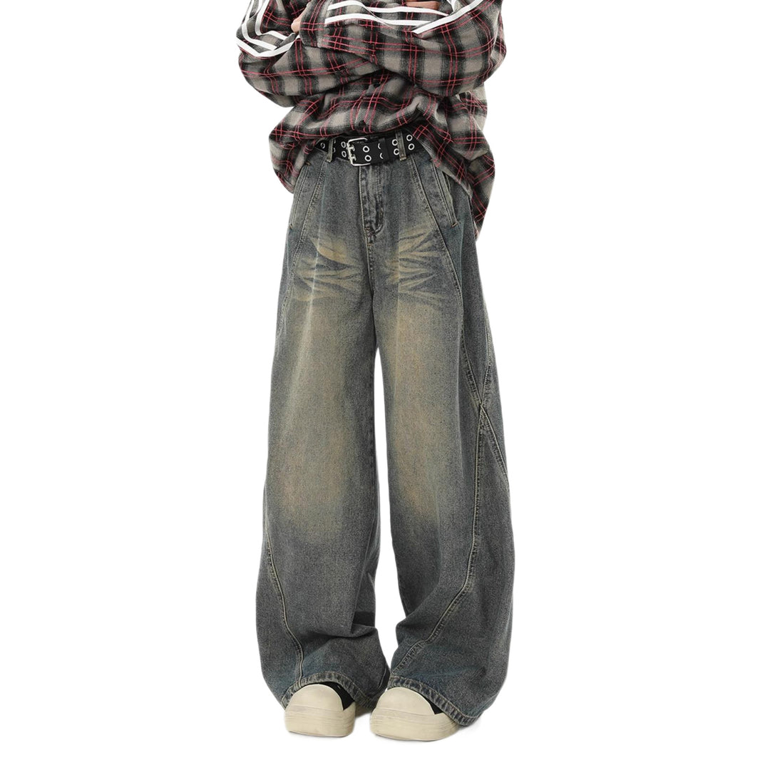Women Wide-Cut Jeans Mune Fashion