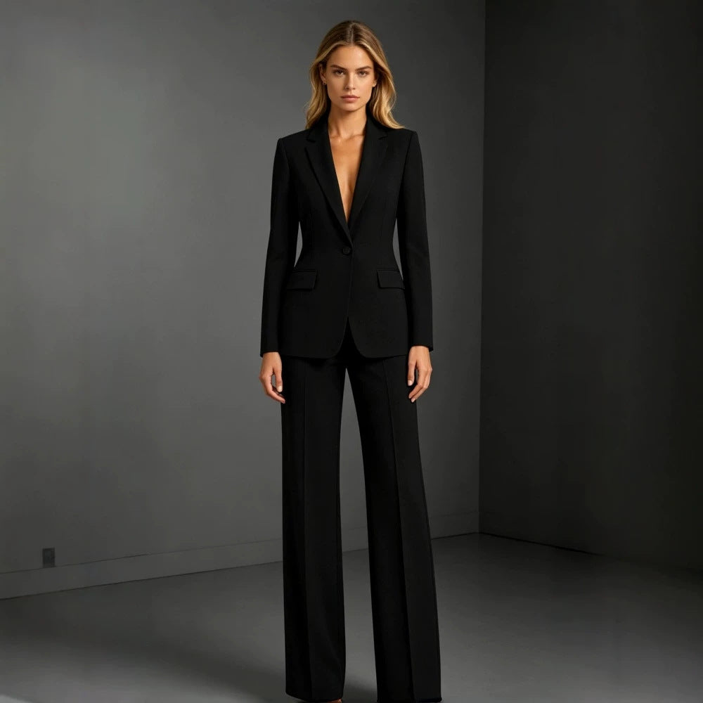 Women's Elegant Suit with Wide Leg