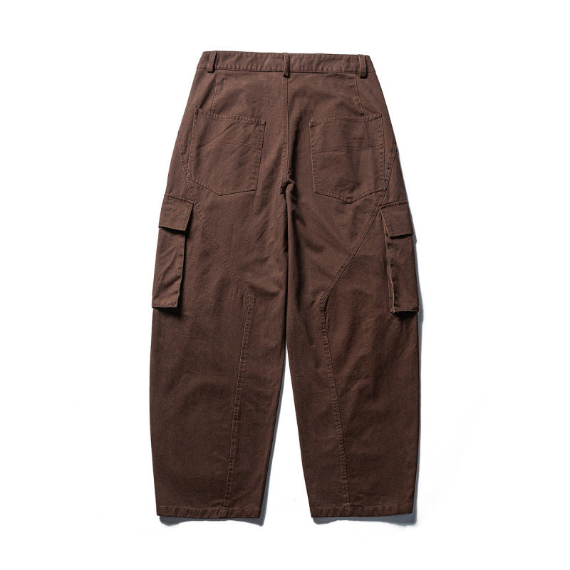 Men's Loose Cargo Pants made of Cotton Blend with Large Flap Pockets and Relaxed Fit Mune Fashion