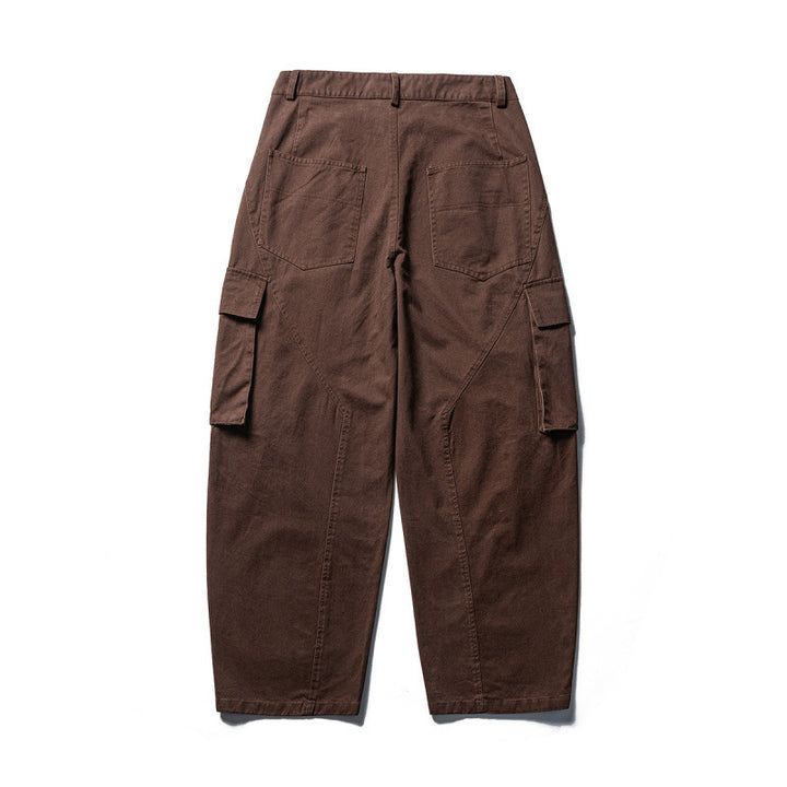 Men's Loose Cargo Pants made of Cotton Blend with Large Flap Pockets and Relaxed Fit Mune Fashion