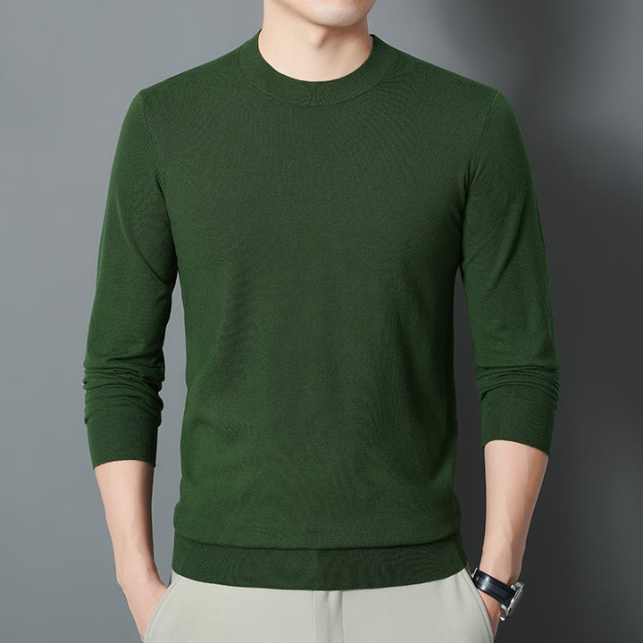 Men's fine round neck sweater made of fine knit with a narrow silhouette Mune Fashion