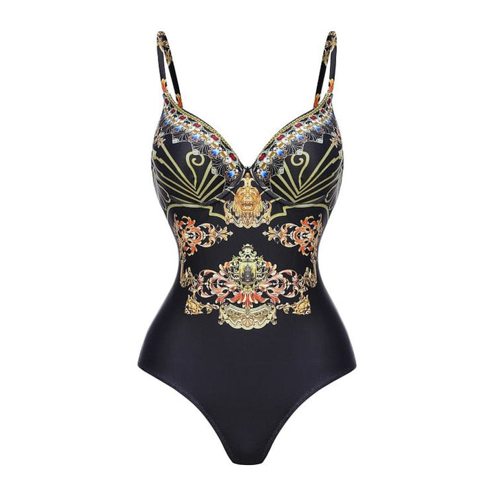 Women’s one-piece swimsuit with elegant design and matching wrap Mune Fashion
