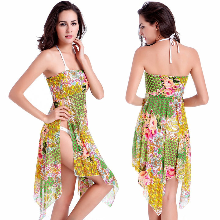 Women's beach dress with variable wearing style Mune Fashion