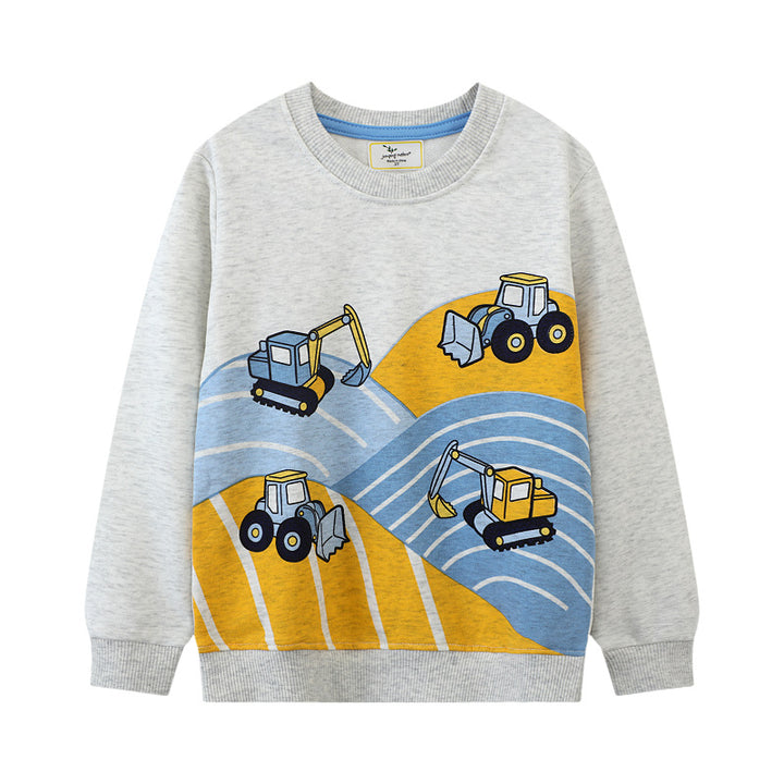 Boys sweatshirt with exciting construction vehicle motif Mune Fashion