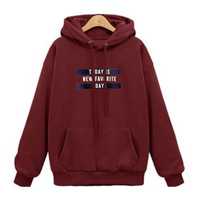 Women's casual hoodie with kangaroo pocket, relaxed fit and graphic statement print Mune Fashion