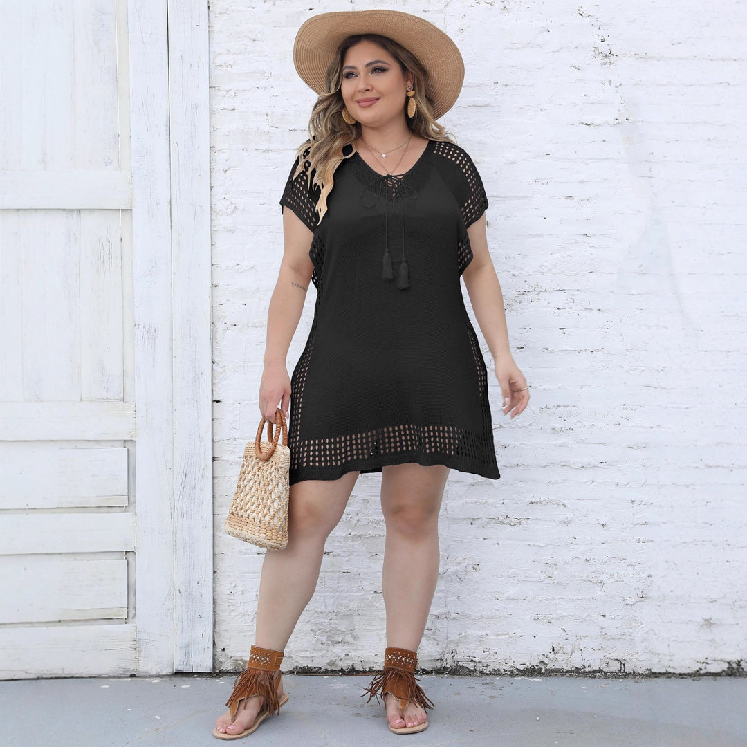 Women’s airy beach cover-up with braided drawstring Mune Fashion