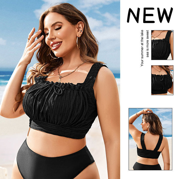 Women Cropped Bikini Top with Ruffled Details Mune Fashion