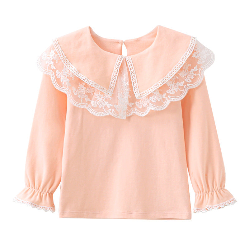 Women's blouse with elegant lace collar Mune Fashion