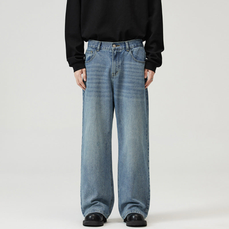 Men Wide Baggy Jeans in Vintage Look with Five-Pocket Cut Mune Fashion