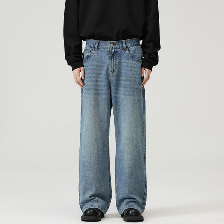 Men Wide Baggy Jeans in Vintage Look with Five-Pocket Cut Mune Fashion