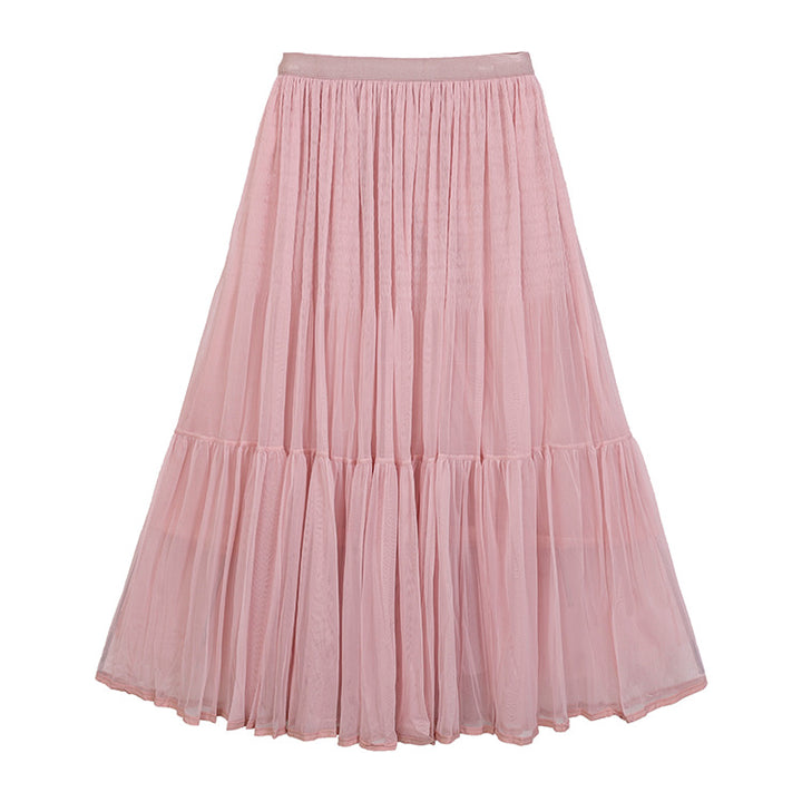 Women's voluminous tiered tulle skirt with elasticated waistband and opaque lining Mune Fashion