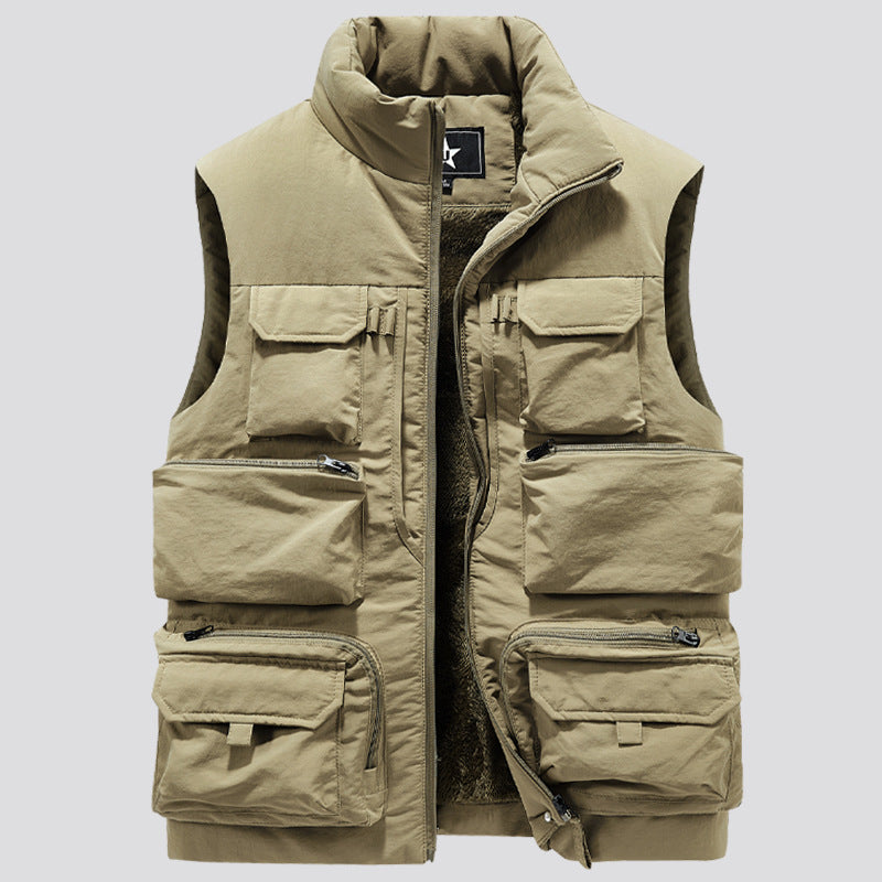 Men's Tactical Multifunction Vest with Thermal Insulation and Multiple Pockets Mune Fashion
