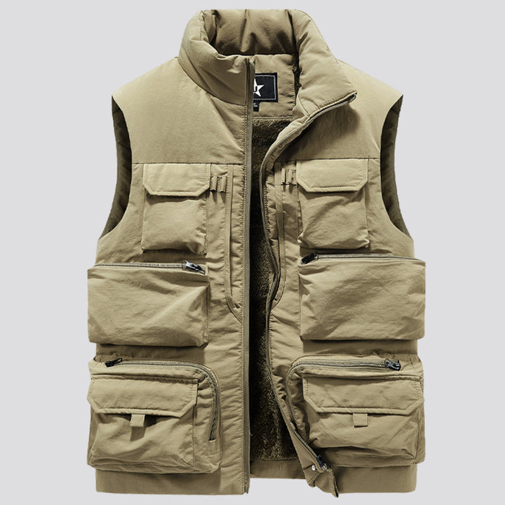Men's Tactical Multifunction Vest with Thermal Insulation and Multiple Pockets Mune Fashion