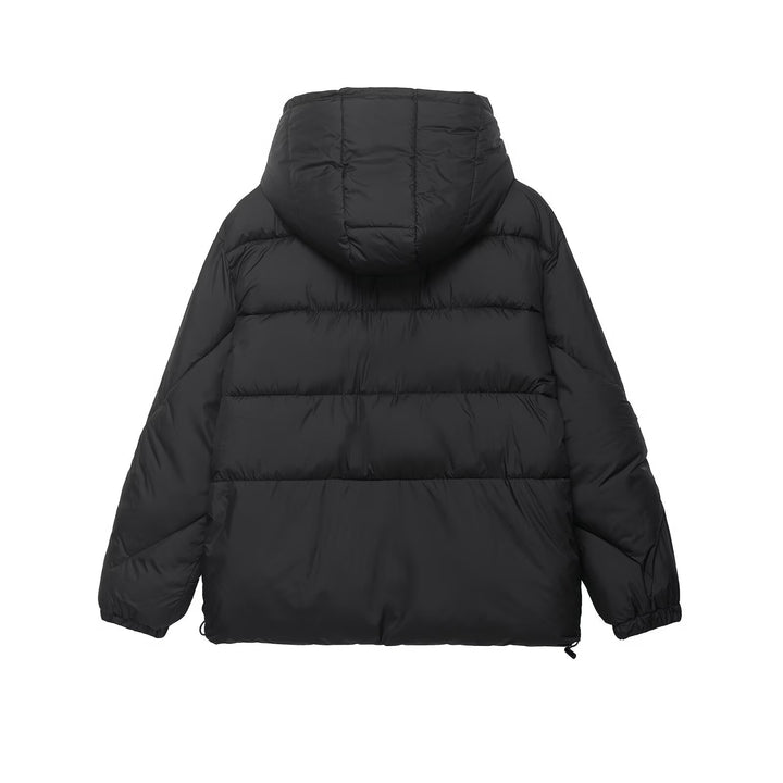 Women Voluminous Oversize Down Jacket with Hood and Drawstring Mune Fashion