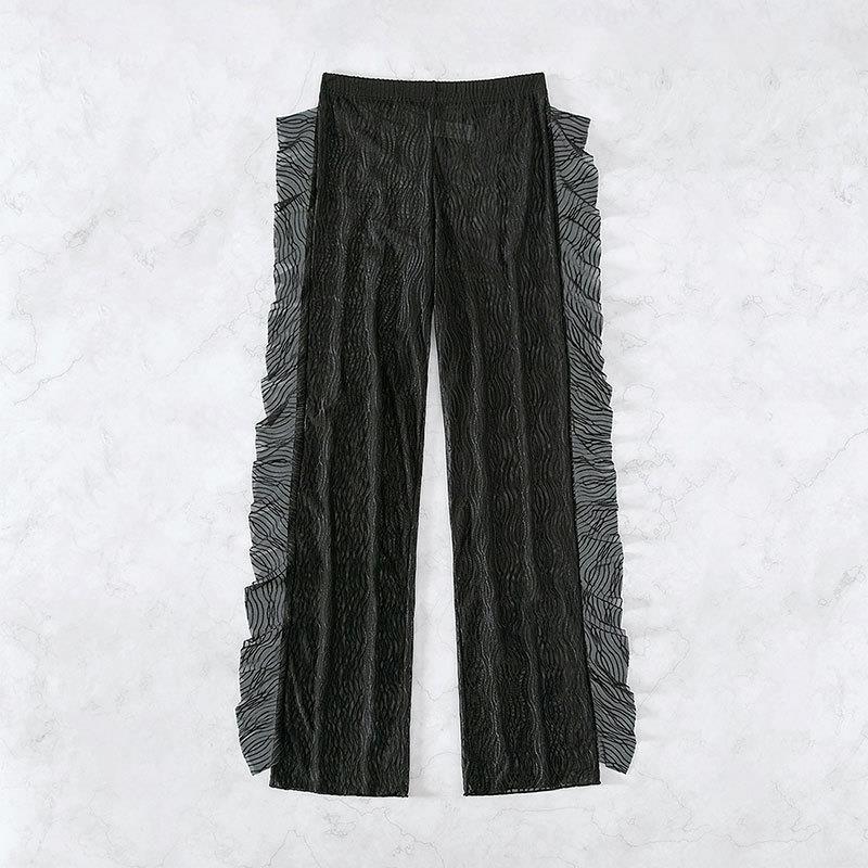Ladies Transparent Ruffle Slip Pants Mune Fashion