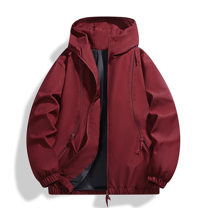 Men's Lightweight Hoodie Jacket with Elastic Cuffs Mune Fashion