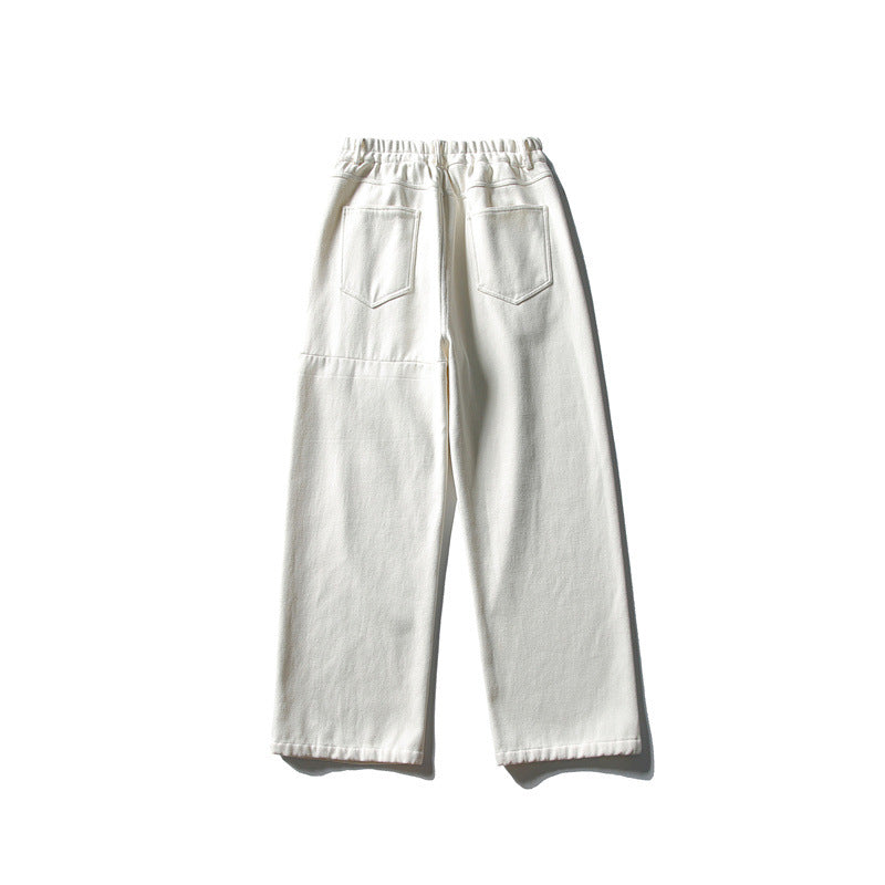 Ladies high-waisted wide pleated trousers with straight leg and side pockets Mune Fashion