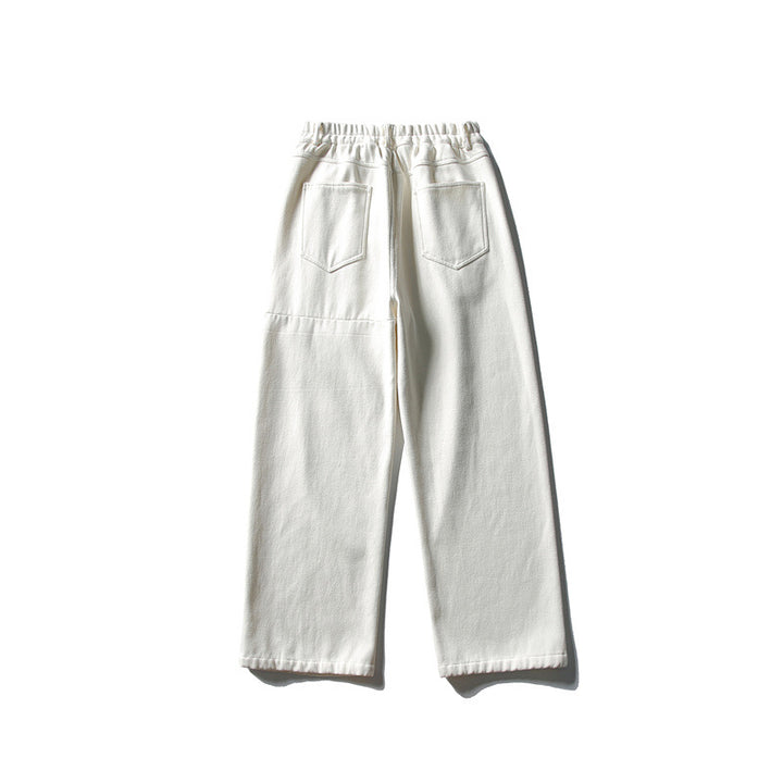 Ladies high-waisted wide pleated trousers with straight leg and side pockets Mune Fashion
