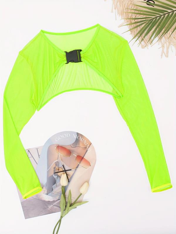 Women Long Sleeve Crop Top Poncho Mune Fashion