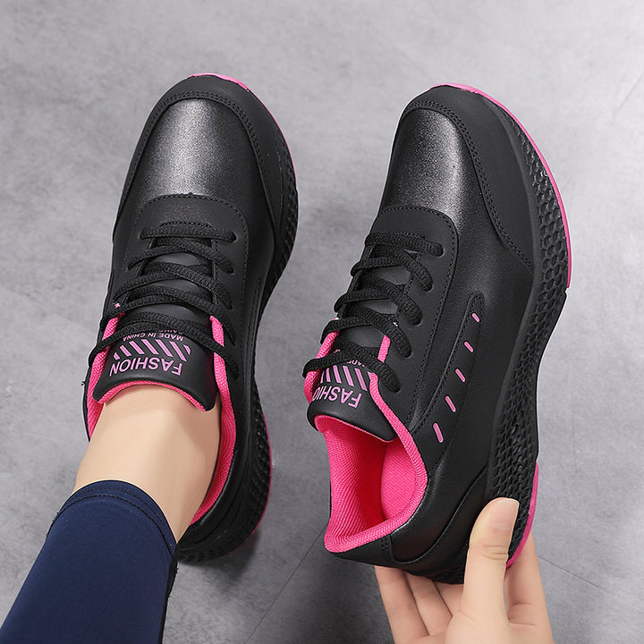 Ladies nan elegant platform sneaker made of synthetic leather with honeycomb structured cushioning sole and ergonomic comfort insole Mune Fashion
