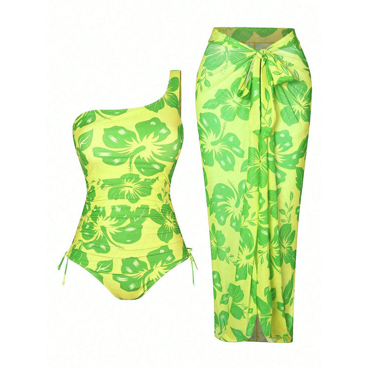 Women's One-Piece Swimsuit with Stylish Wrap Skirt Mune Fashion