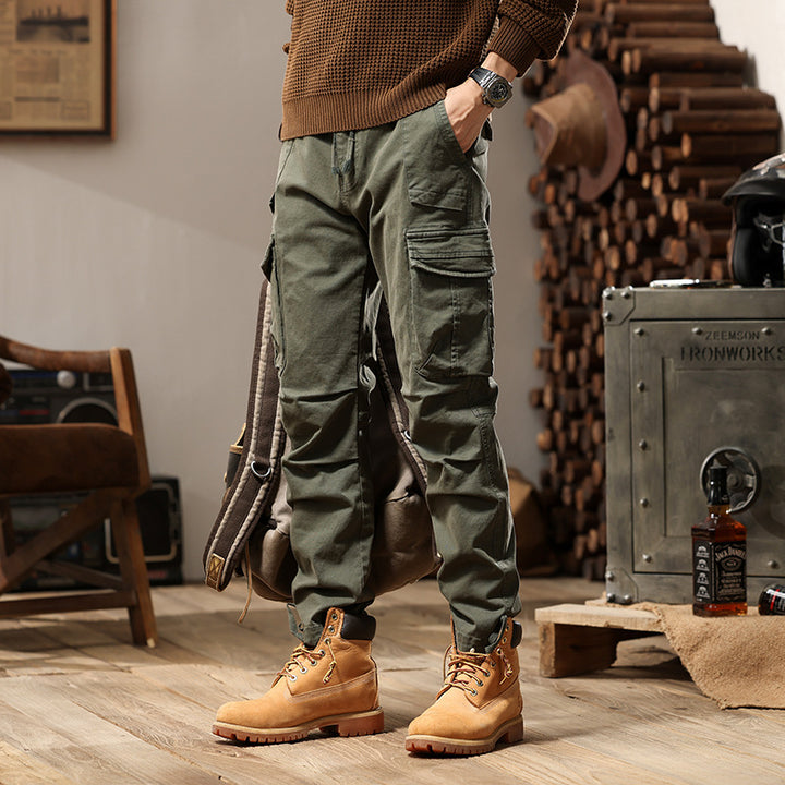 Men's Tactical Cargo Pants with Ankle Cuffs and Multiple Pockets Mune Fashion