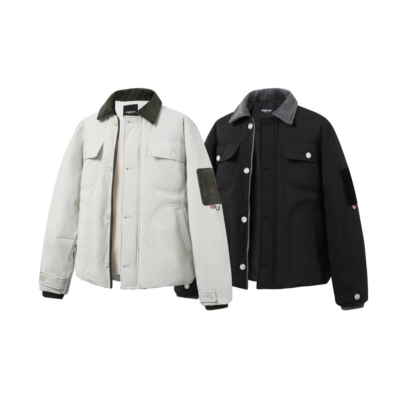 Unisex Padded Overshirt Jacket in Boxy Cut with Cord Collar and Flap Pockets Mune Fashion