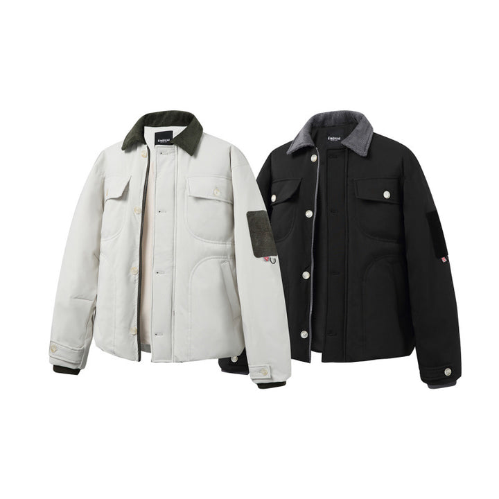 Unisex Padded Overshirt Jacket in Boxy Cut with Cord Collar and Flap Pockets Mune Fashion