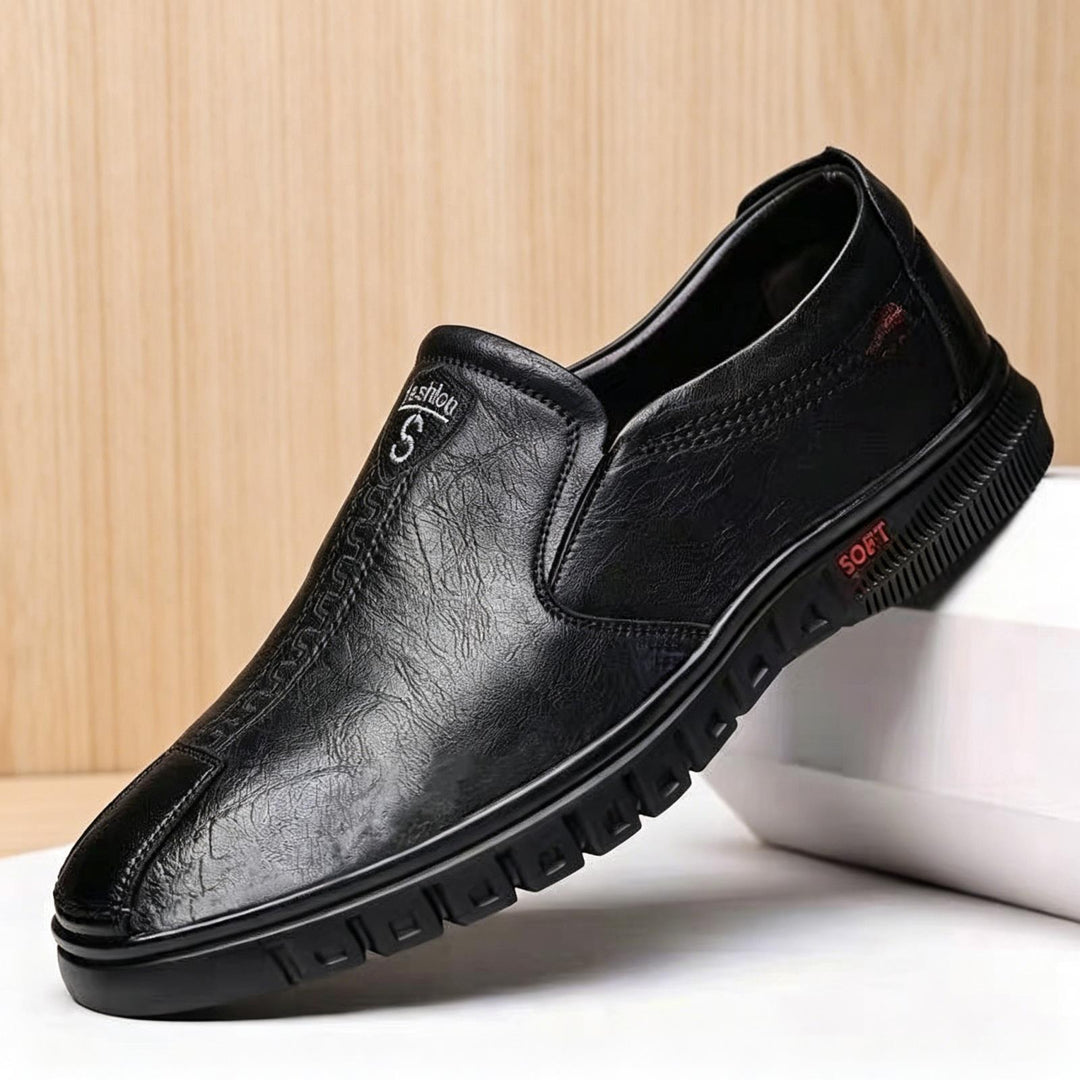 Men's Elegant and Comfortable Slip-On Leather Shoes Mune Fashion