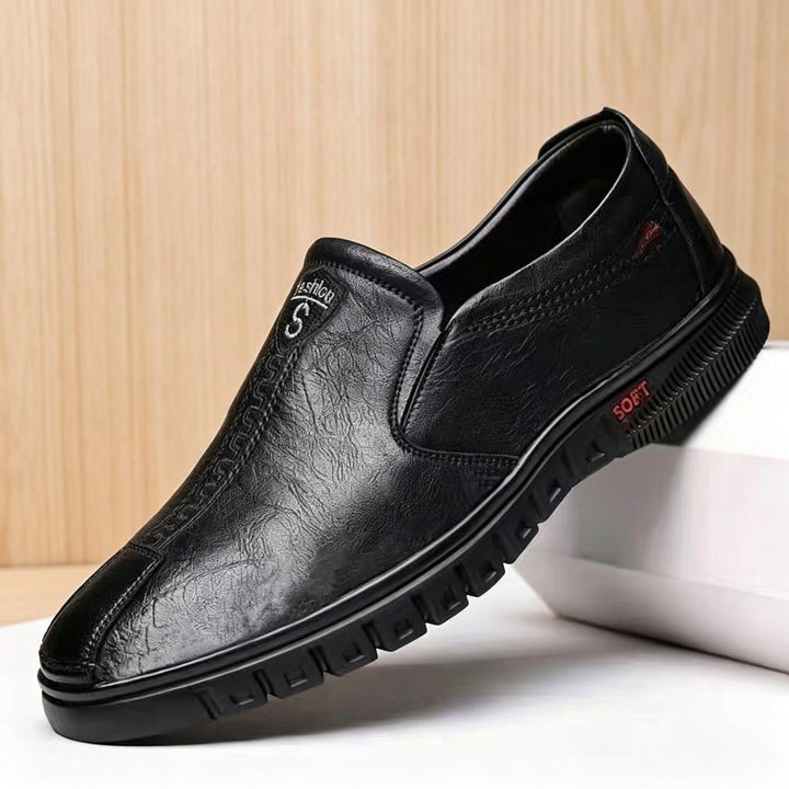 Men's Elegant and Comfortable Slip-On Leather Shoes Mune Fashion