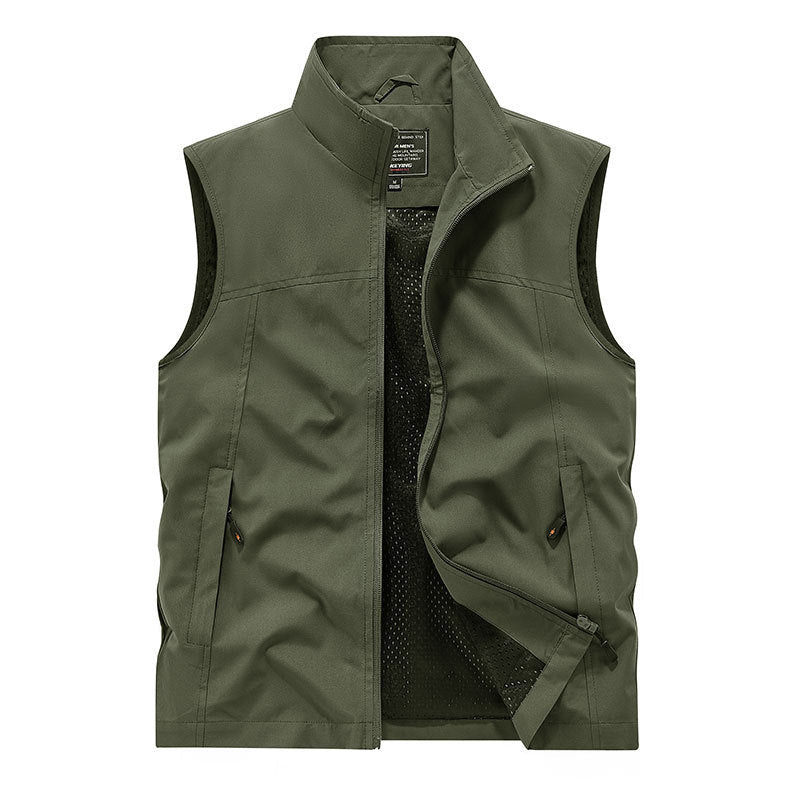 Men's Softshell Vest with Mesh Lining, Wind Resistant & Zipper Pockets Mune Fashion