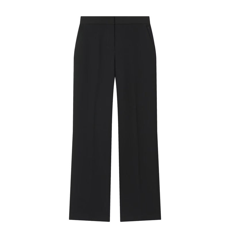 Women's elegant high-waisted wide-leg suit pants with crease Mune Fashion
