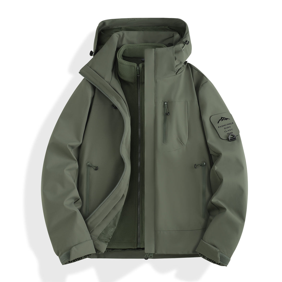 Women's two-layer softshell parka with removable fleece lining and waterproof zippers Mune Fashion