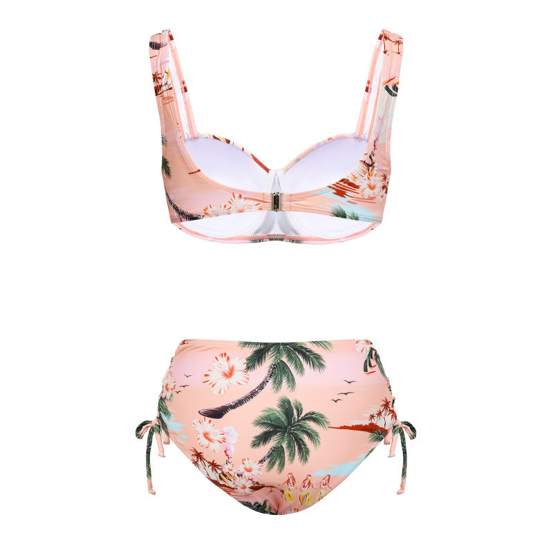 Women's bikini set with high-quality flower print and adjustable straps Mune Fashion