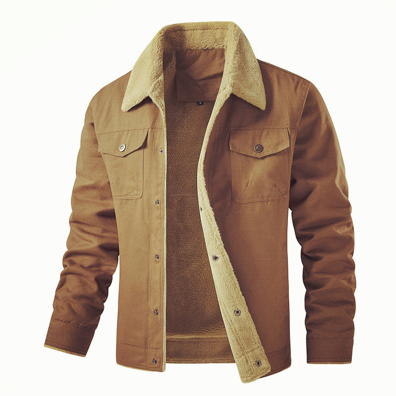 Men's Insulated Utility Jacket with Teddy Lining Mune