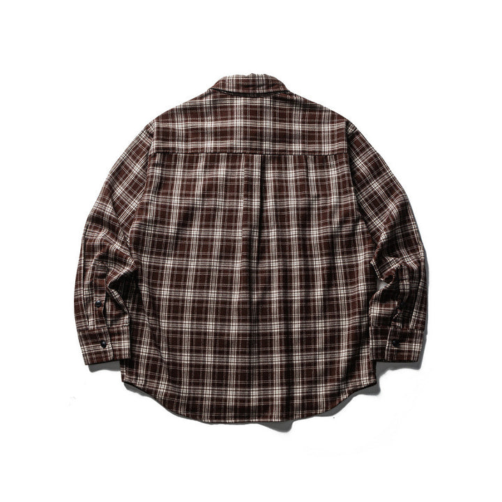 Men's Boxy Check Work Shirt made of soft flannel with double breast pockets Mune Fashion