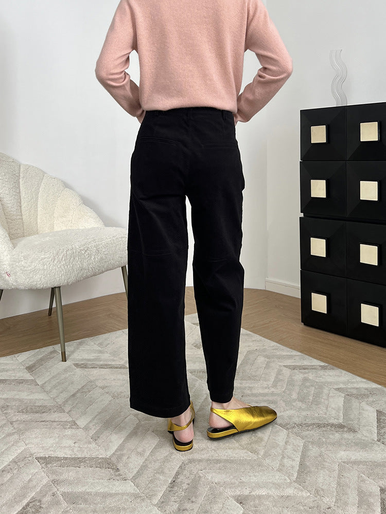 Women Elegant Wide Corduroy Trousers Mune Fashion