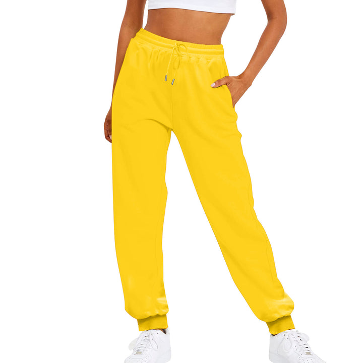 Women's comfortable jogging pants with drawstring, side pockets, and ribbed ankle cuffs Mune Fashion