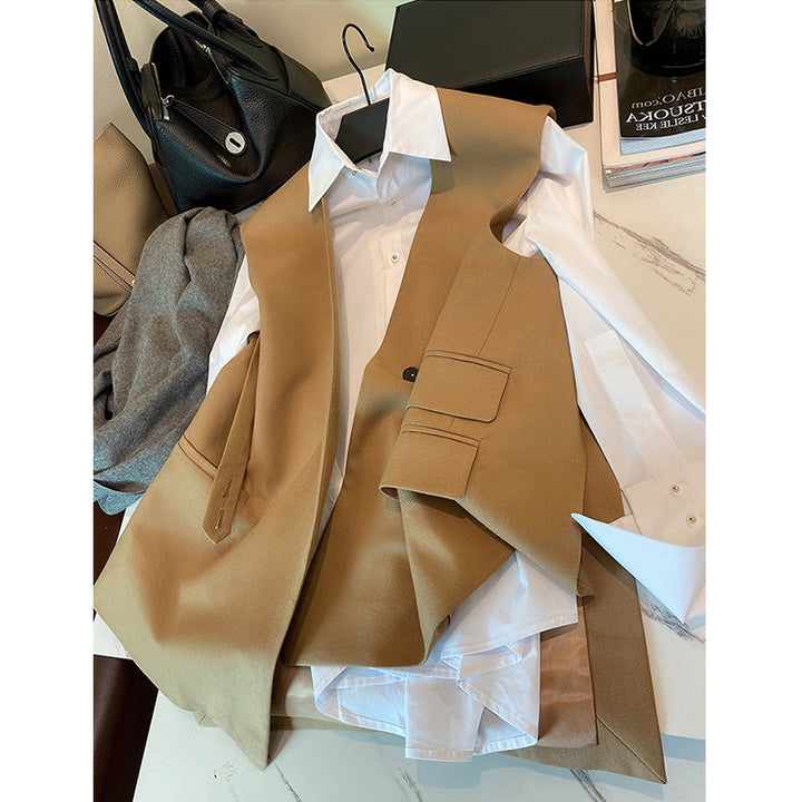 Ladies Fashion Vest with Shirt Mune Fashion