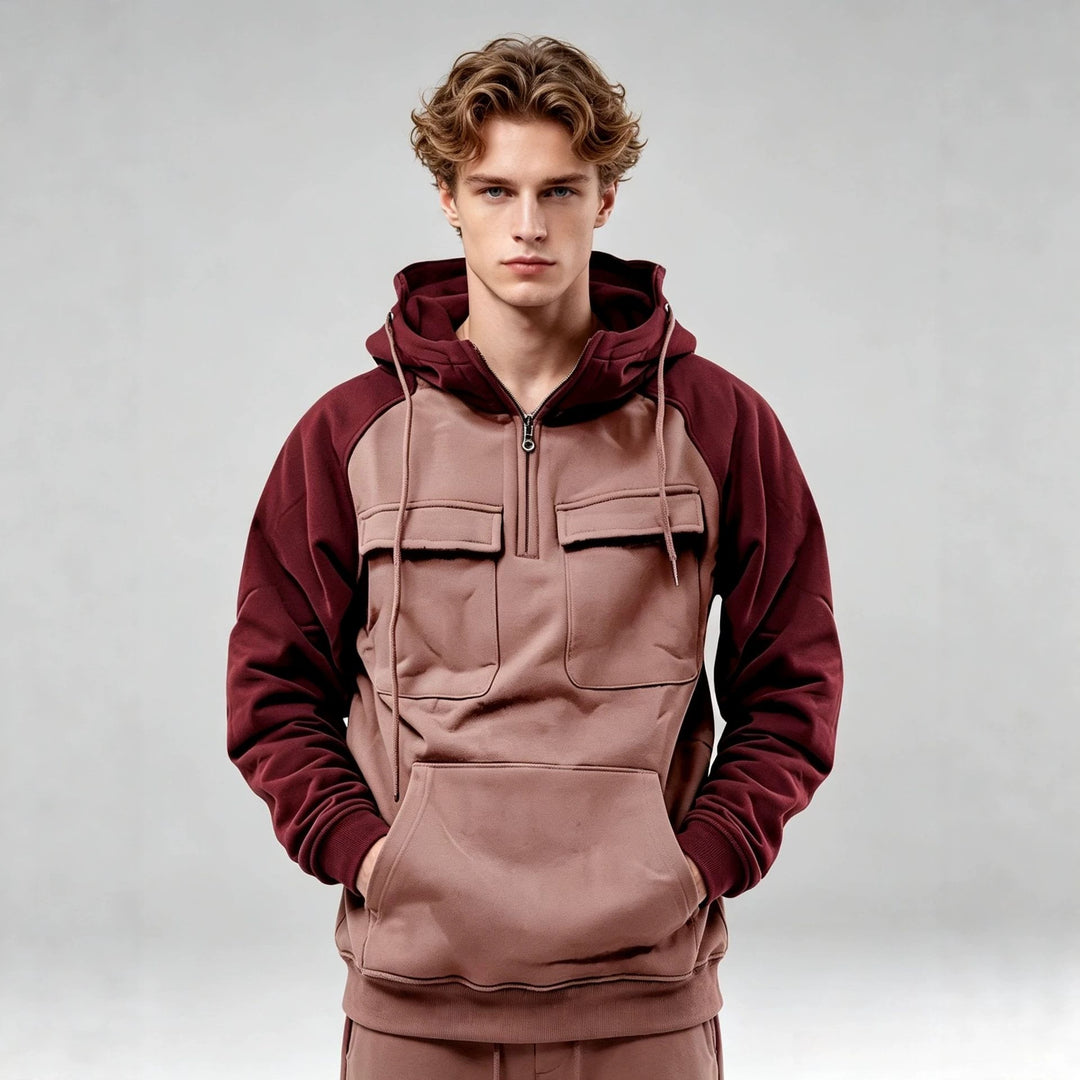 Men's Sporty Hoodie with Functional Pockets
