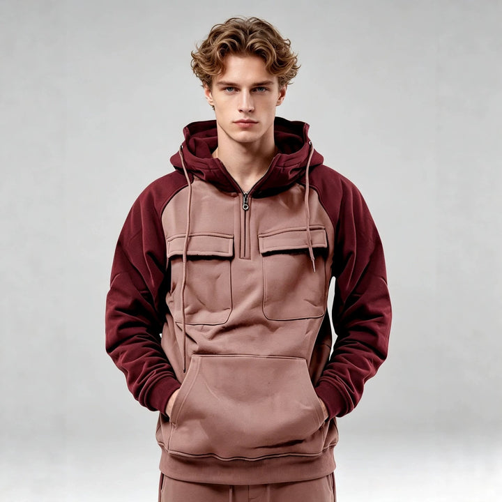 Men's Sporty Hoodie with Functional Pockets